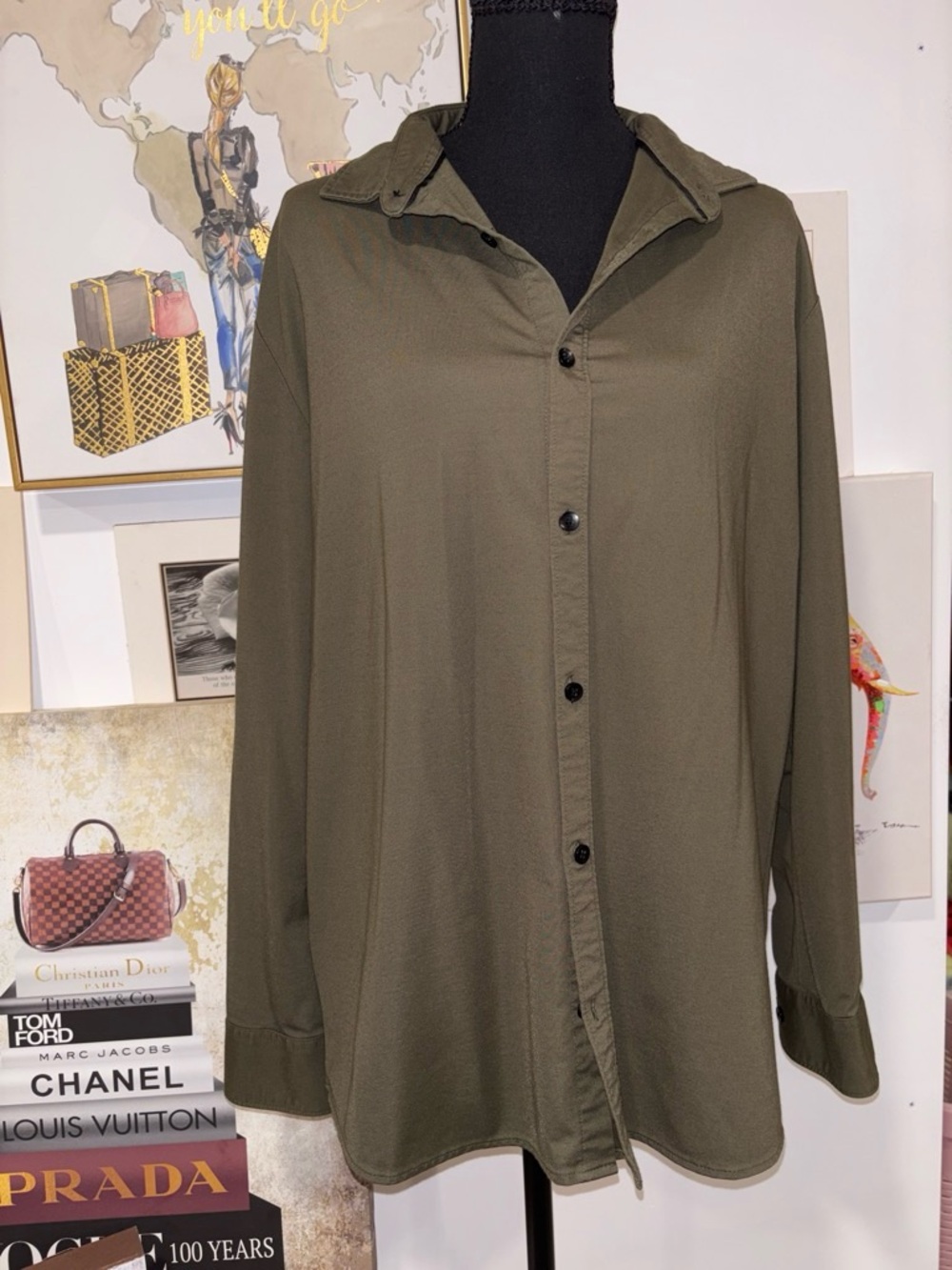 Kenneth Cole Olive Green Shirt